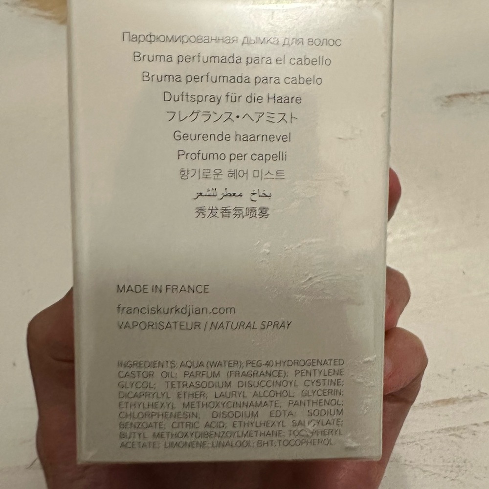 Maison Francis Kurkdjian Hair Mist in White and Gold - Picture 4 of 5